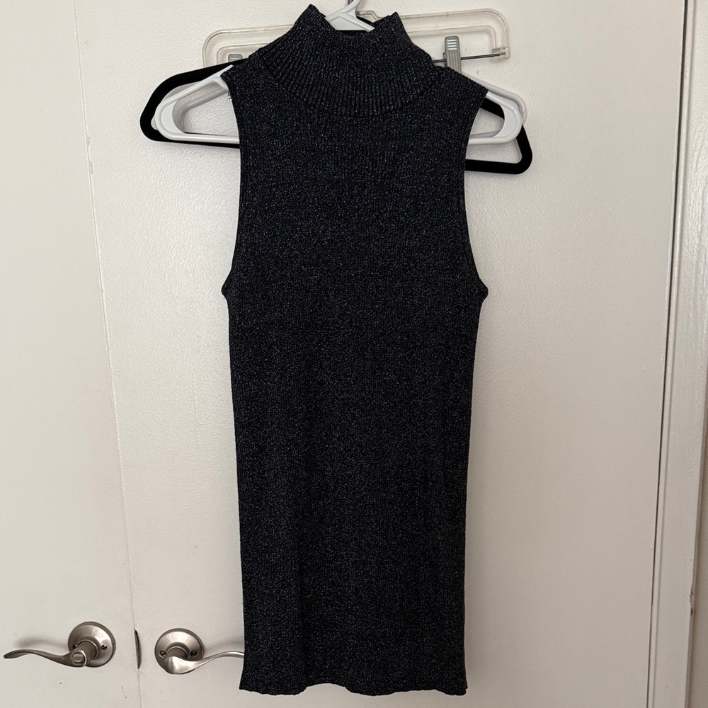 Nikibiki Black Metallic Knit Top